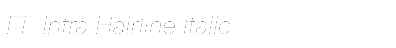 FF Infra Hairline Italic image